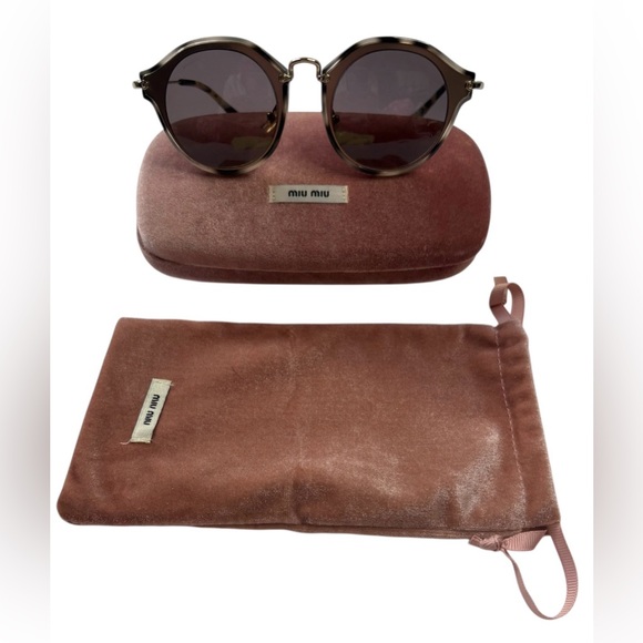 Miu Miu Oversized Brown Sunglasses - Made in Italy